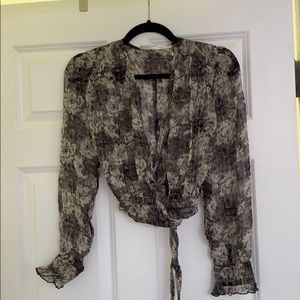 Kimchi Blue UO sheer wrap top